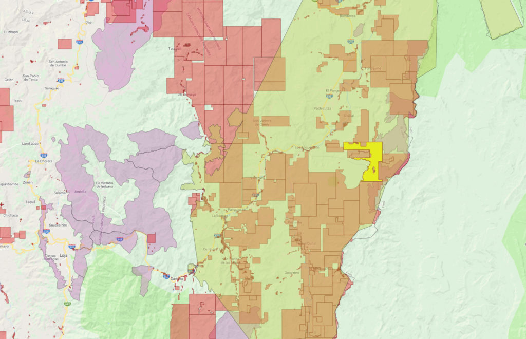 Rainforest Action Group Mining Concession Maps Newcrest South Ecuador